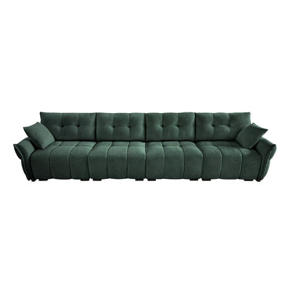 Modern Chenille Sofa, Solid Wood Frame with High Elasticity Cushion