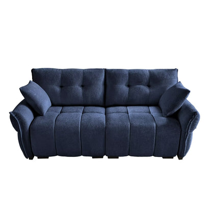 Modern Chenille Sofa, Solid Wood Frame with High Elasticity Cushion
