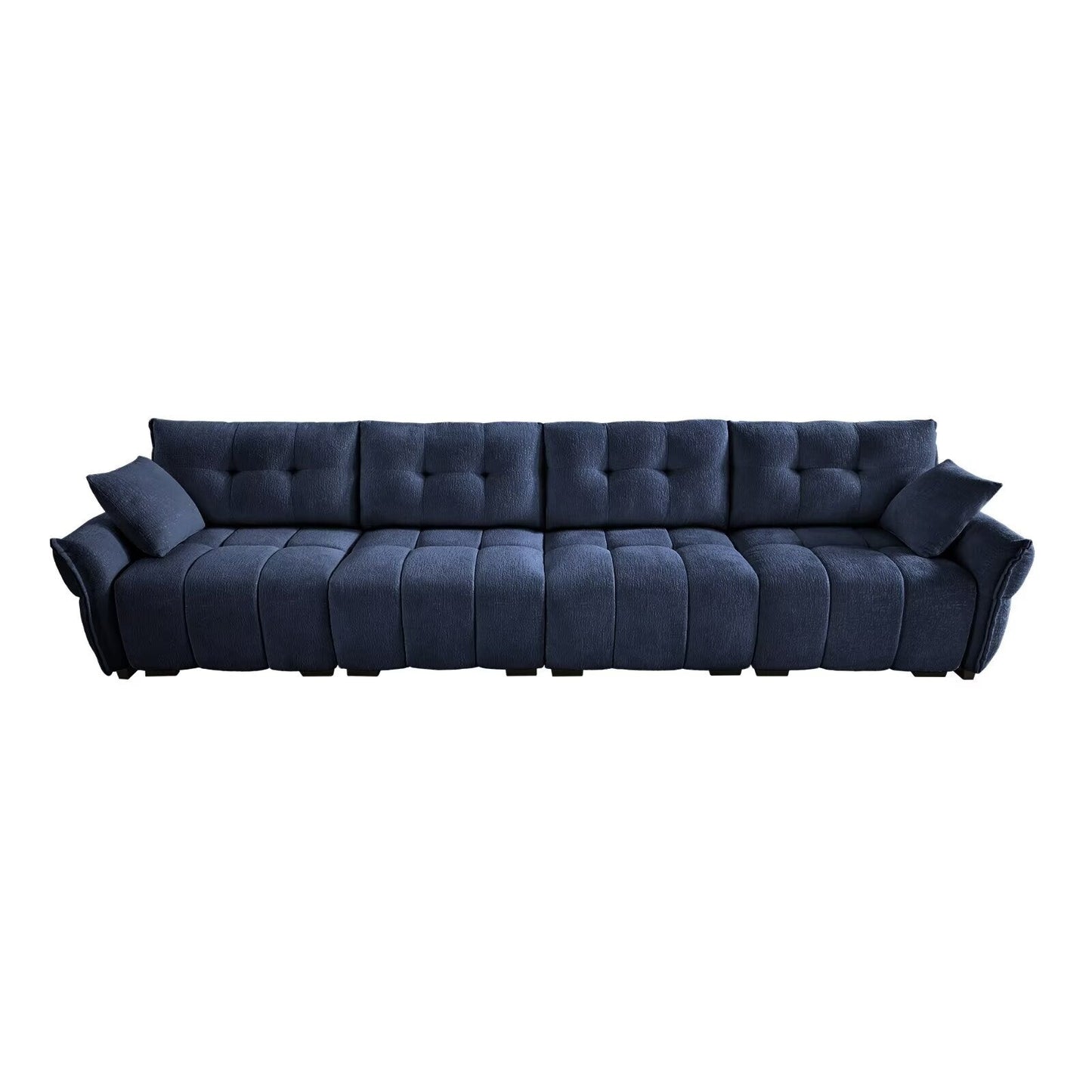 Modern Chenille Sofa, Solid Wood Frame with High Elasticity Cushion