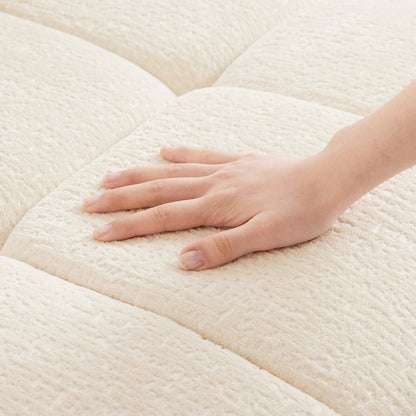 Modern Chenille Sofa, Solid Wood Frame with High Elasticity Cushion