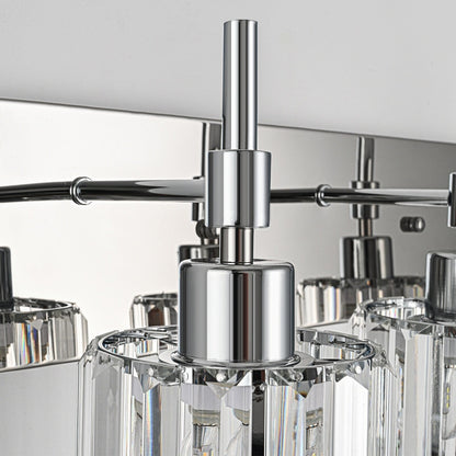 Moderne dimmbare Kristall-Badezimmer-Wandleuchten mit Waschtischleuchten und Kristallschirmen