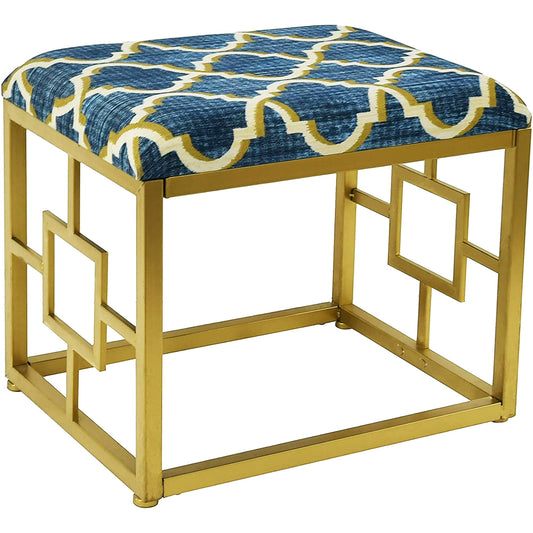 Modern Fabric Upholstered Ottoman with Foam Padding, 20 Wide
