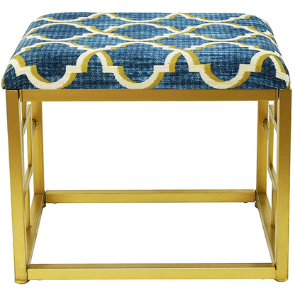 Modern Fabric Upholstered Ottoman with Foam Padding, 20 Wide