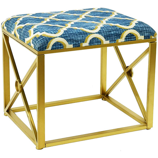 Modern Fabric Upholstered Ottoman with Foam Padding, 22 Wide