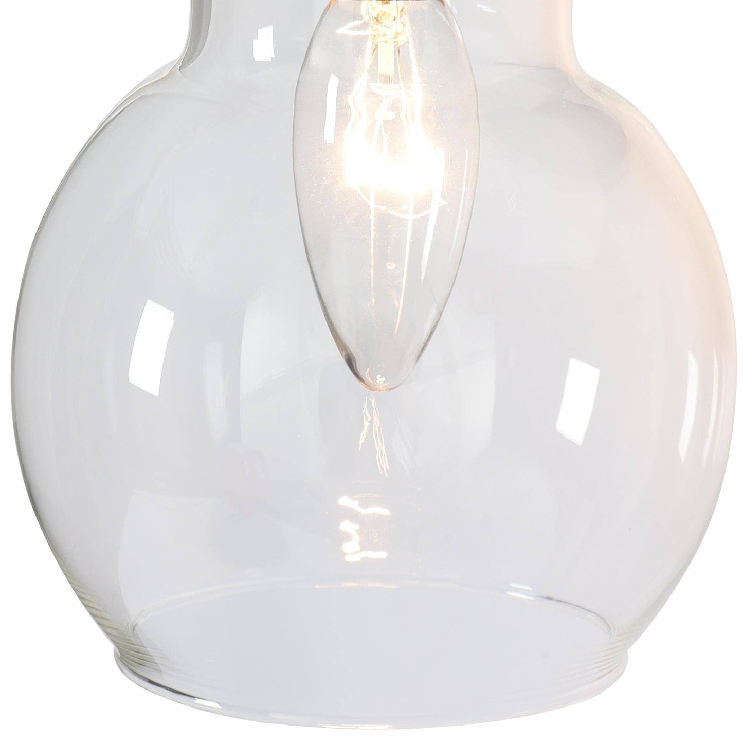Moderne Bauernhaus-Wandleuchte mit 1 Licht, Schwarzgold, mit Glasschirm