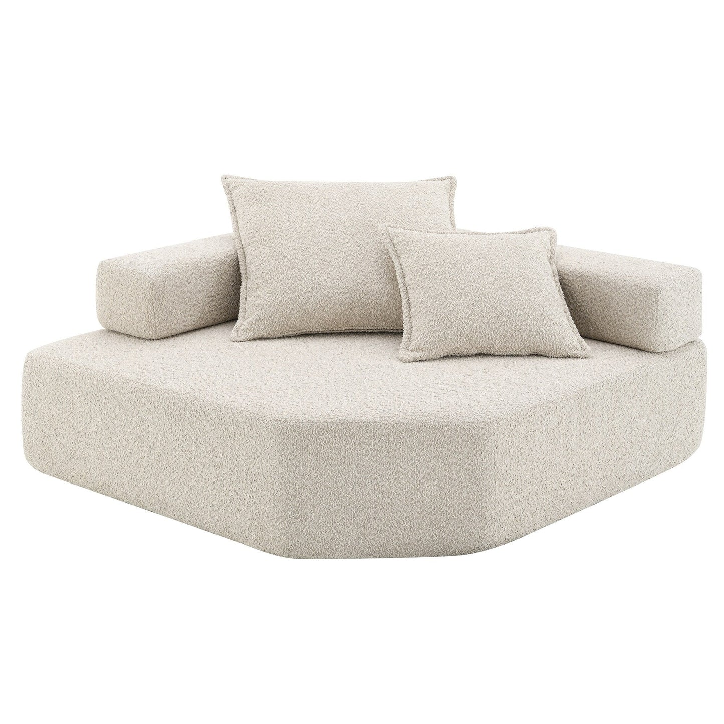 Modern Floor Couch Convertible Compressed Couch, Corner Frame for Oversized Modular U Shaped Sectional Sofa