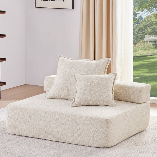 Modern Floor Couch Convertible Compressed Couch, Loveseat Frame for Oversized Modular U Shaped Sectional Sofa
