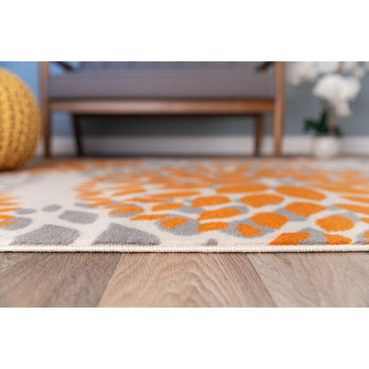 World Rug Gallery Moderner Teppich mit floralen Kreisen