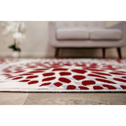 World Rug Gallery Moderner Teppich mit floralen Kreisen