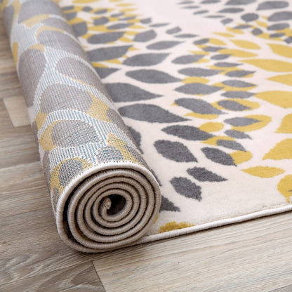 World Rug Gallery Moderner Teppich mit floralen Kreisen