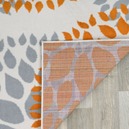 World Rug Gallery Moderner Teppich mit floralen Kreisen