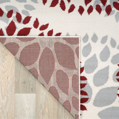 World Rug Gallery Moderner Teppich mit floralen Kreisen