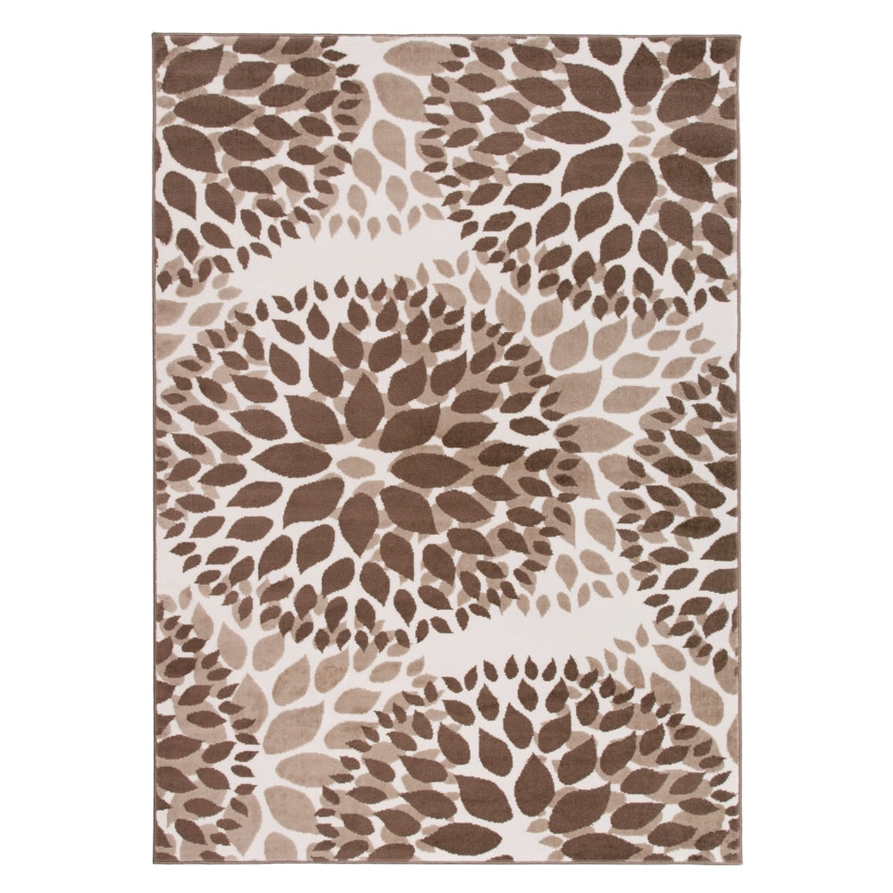 World Rug Gallery Moderner Teppich mit floralen Kreisen