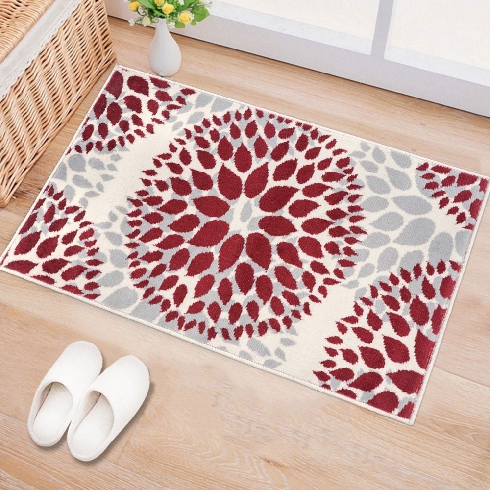 World Rug Gallery Moderner Teppich mit floralen Kreisen