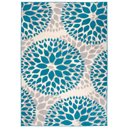 World Rug Gallery Moderner Teppich mit floralen Kreisen