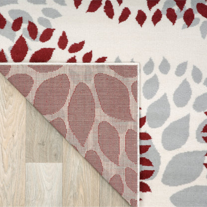 World Rug Gallery Moderner Teppich mit floralen Kreisen