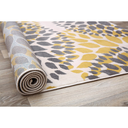 World Rug Gallery Moderner Teppich mit floralen Kreisen