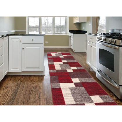 World Rug Gallery Rutschfester Teppich im modernen Boxen-Design