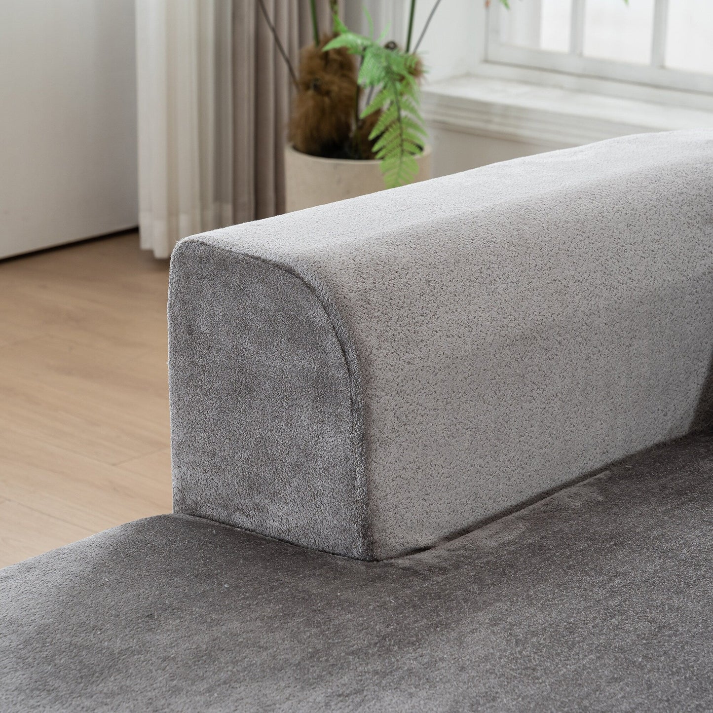 Modular L-Shaped Sectional Sofa Sleeper Couch with Chaise and Deep Seating for Living Room Office