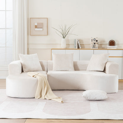 Modular L-Shaped Sectional Sofa Sleeper Couch with Chaise and Deep Seating for Living Room Office