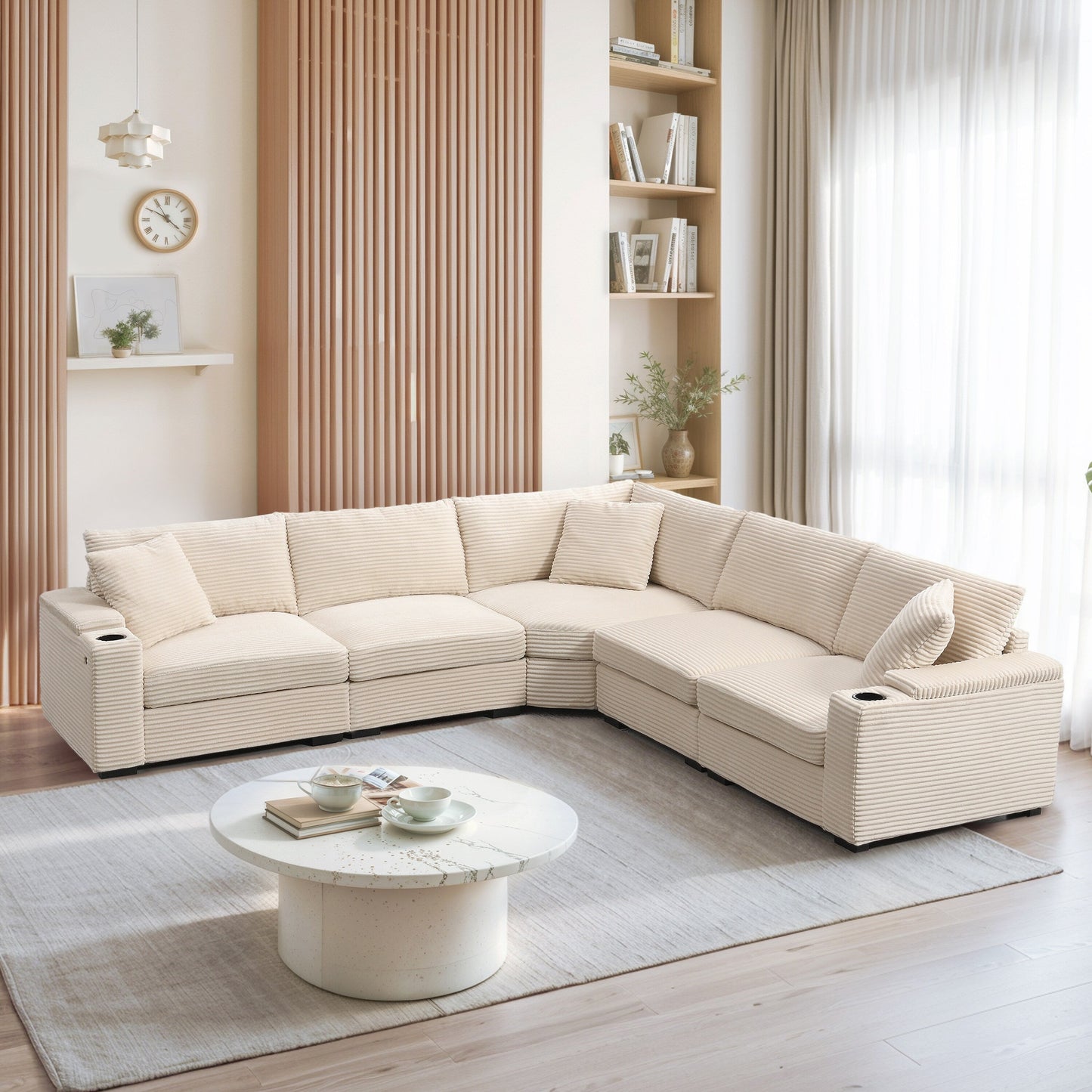 Modular Sectional Sofa Bed,Chenille Couch Set With Pillows,Free Combination,Convertible Sofa