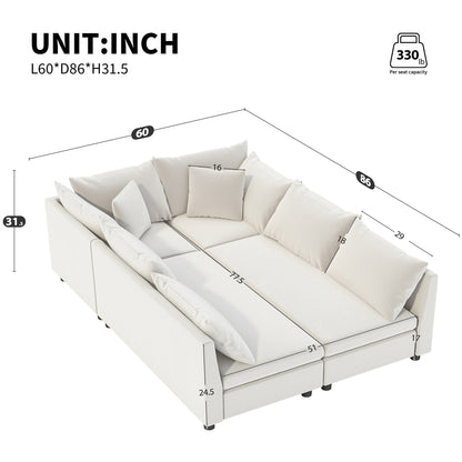 Modular Sectional Sofa Bed,Chenille Couch Set With Pillows,Free Combination,Convertible Sofa