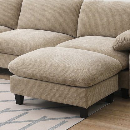 Modular Sectional Sofa, U-Shape With Extra-Wide Seat Cushion, Usb And Type-C Charger, Phone Holder And 2 Side Storage Pockets