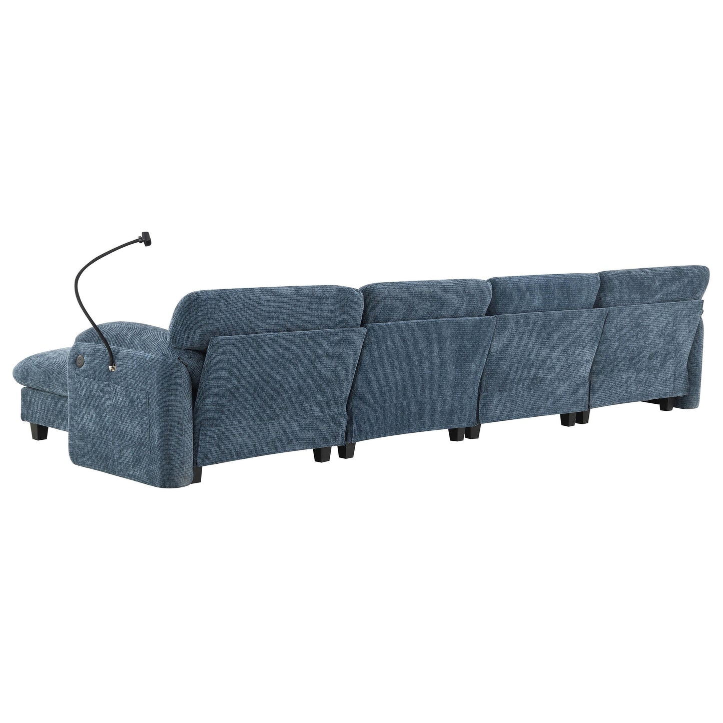 Modular Sectional Sofa, U-Shape With Extra-Wide Seat Cushion, Usb And Type-C Charger, Phone Holder And 2 Side Storage Pockets