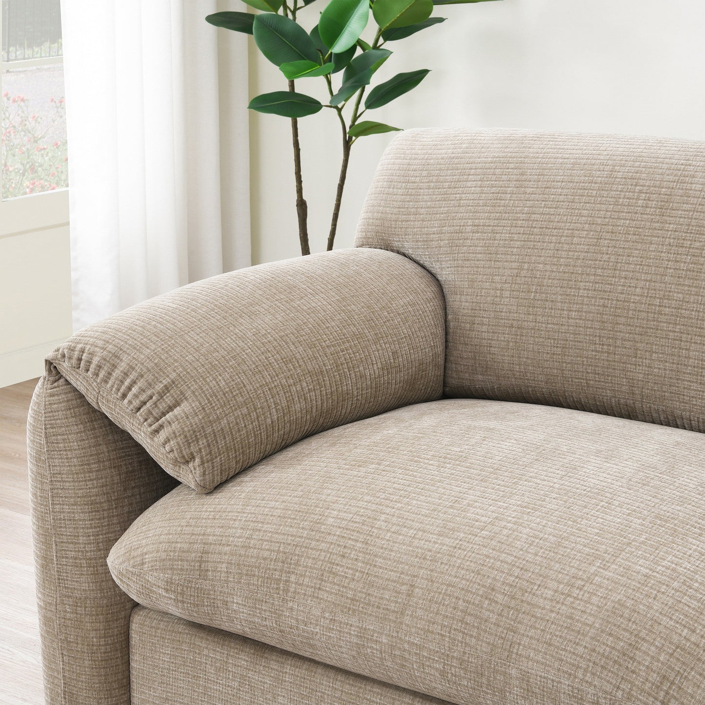 Modular Sectional Sofa, U-Shape With Extra-Wide Seat Cushion, Usb And Type-C Charger, Phone Holder And 2 Side Storage Pockets