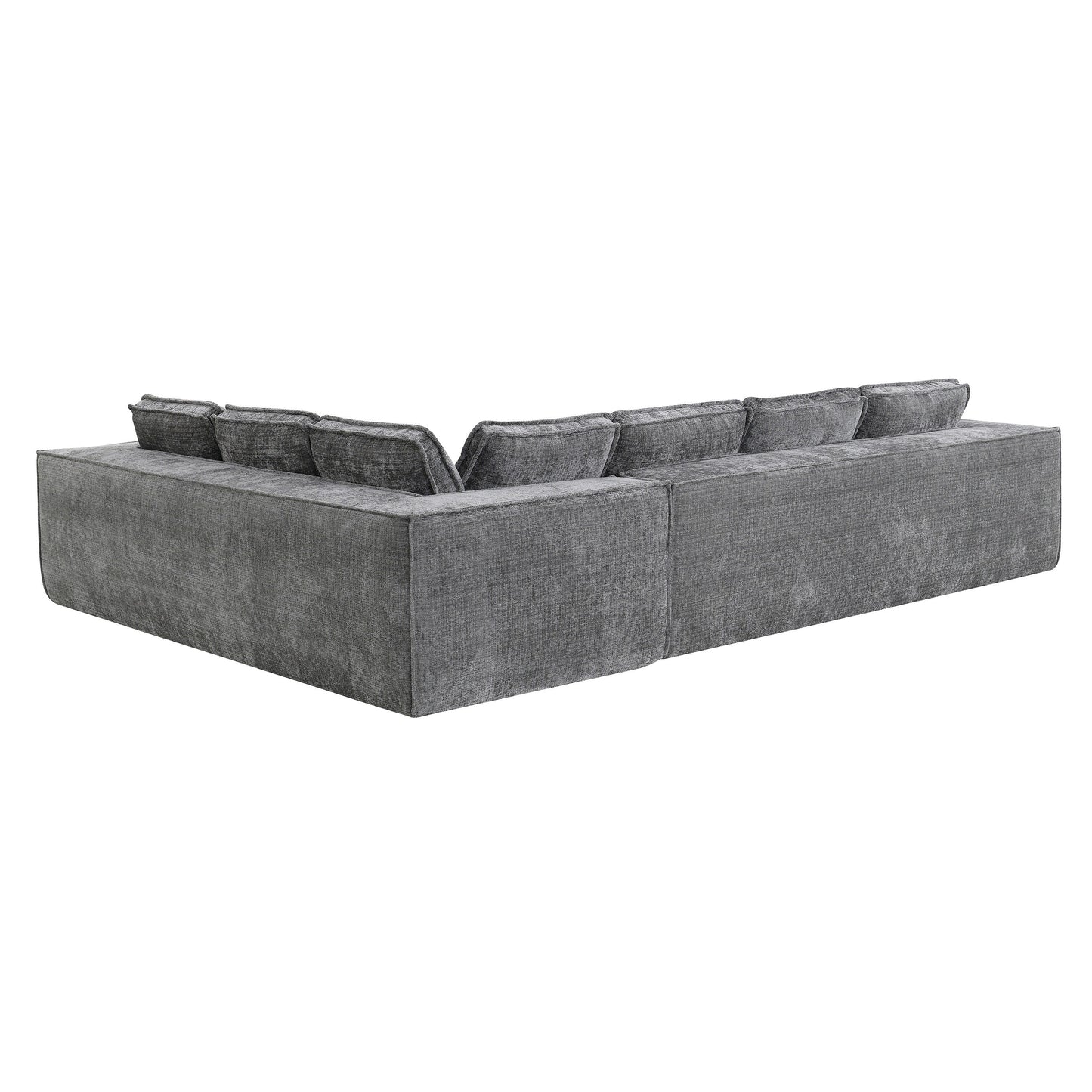 Modular Sectional Sofa,6 Seat Wrinkle-Resistant Chenille Couch Set,2 Pc Free Combination,Modern L-Shaped Cloud Sofa Set