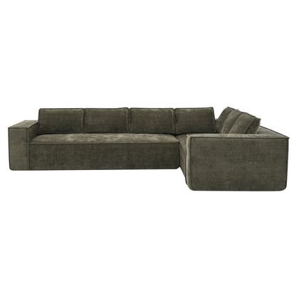 Modular Sectional Sofa,6 Seat Wrinkle-Resistant Chenille Couch Set,2 Pc Free Combination,Modern L-Shaped Cloud Sofa Set