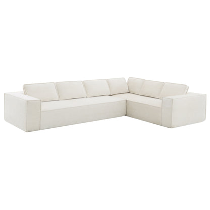 Modular Sectional Sofa,6 Seat Wrinkle-Resistant Chenille Couch Set,2 Pc Free Combination,Modern L-Shaped Cloud Sofa Set