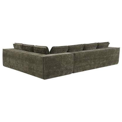 Modular Sectional Sofa,6 Seat Wrinkle-Resistant Chenille Couch Set,2 Pc Free Combination,Modern L-Shaped Cloud Sofa Set