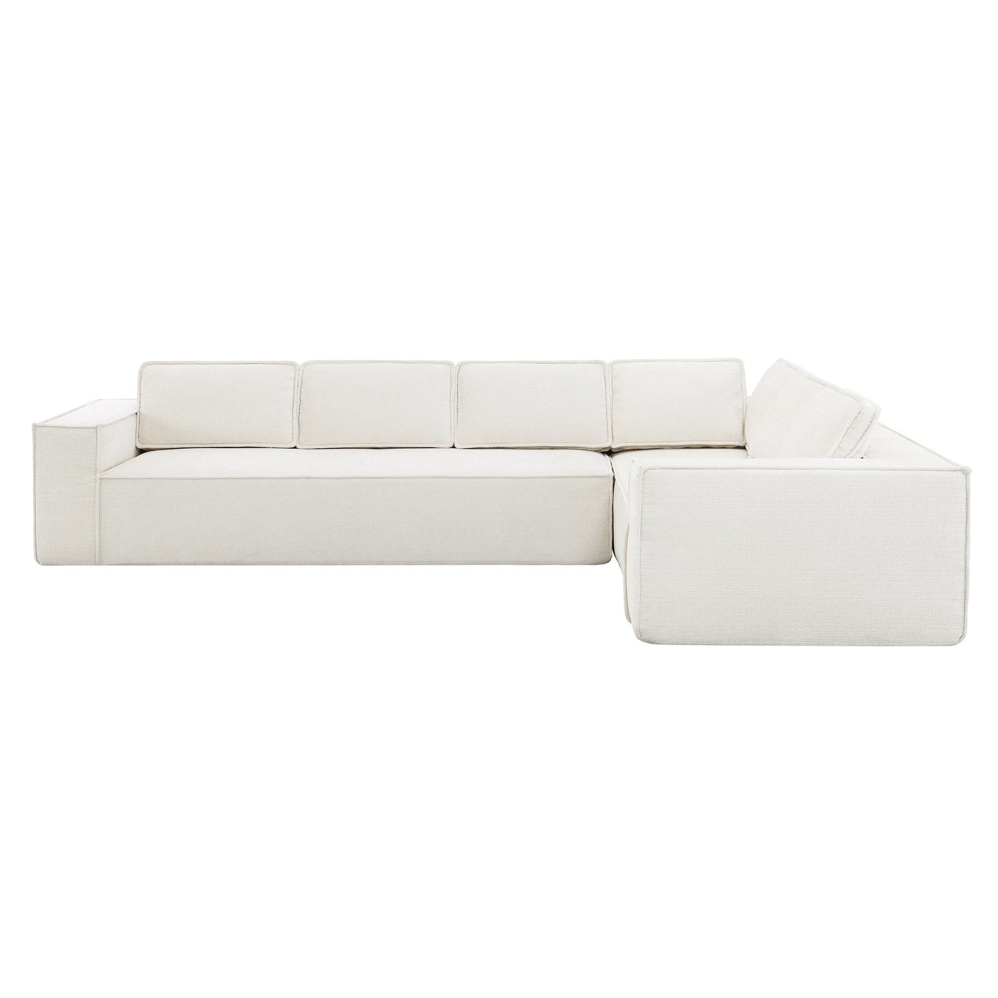 Modular Sectional Sofa,6 Seat Wrinkle-Resistant Chenille Couch Set,2 Pc Free Combination,Modern L-Shaped Cloud Sofa Set