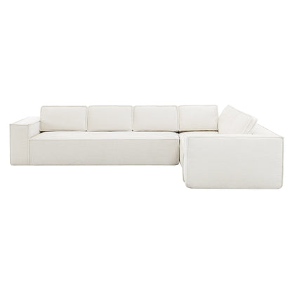 Modular Sectional Sofa,6 Seat Wrinkle-Resistant Chenille Couch Set,2 Pc Free Combination,Modern L-Shaped Cloud Sofa Set