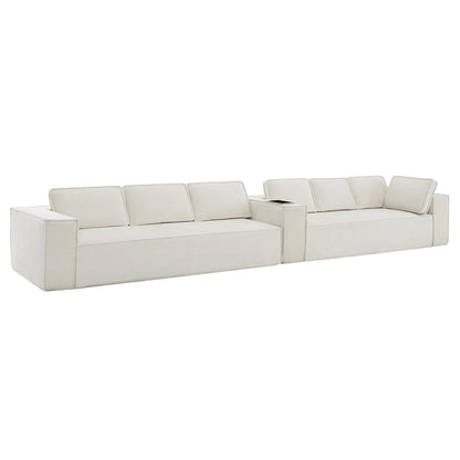 Modular Sectional Sofa,6 Seat Wrinkle-Resistant Chenille Couch Set,2 Pc Free Combination,Modern L-Shaped Cloud Sofa Set
