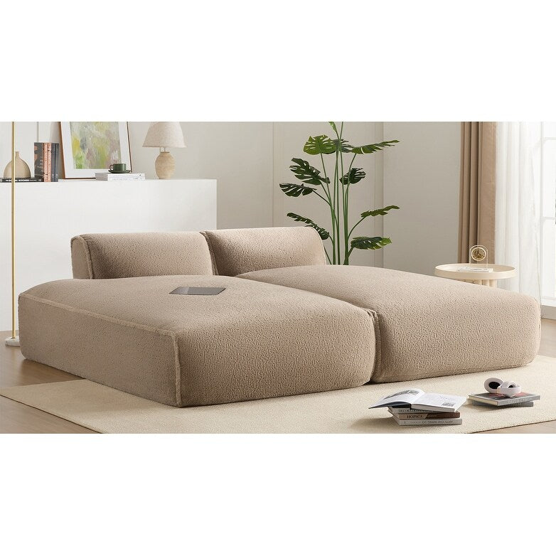 Modular Sectional Sofa,Fully Compressed,Spacious Foam-Filled Sofa Bed For Living Room,Elderly - Friendly Design