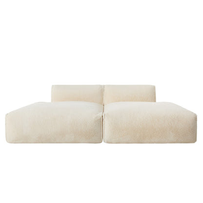 Modular Sectional Sofa,Fully Compressed,Spacious Foam-Filled Sofa Bed For Living Room,Elderly - Friendly Design