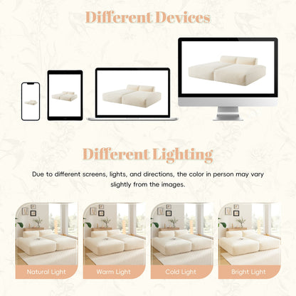Modular Sectional Sofa,Fully Compressed,Spacious Foam-Filled Sofa Bed For Living Room,Elderly - Friendly Design