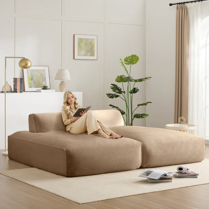 Modular Sectional Sofa,Fully Compressed,Spacious Foam-Filled Sofa Bed For Living Room,Elderly - Friendly Design