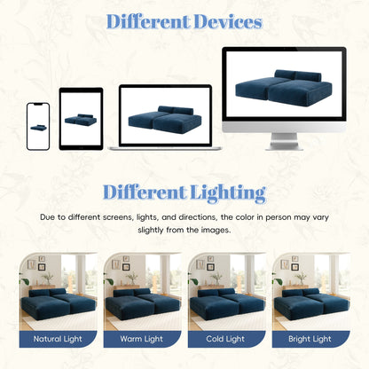 Modular Sectional Sofa,Fully Compressed,Spacious Foam-Filled Sofa Bed For Living Room,Elderly - Friendly Design