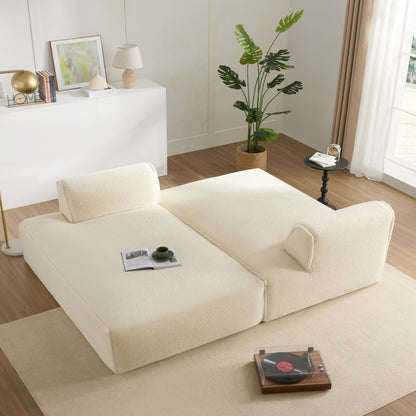 Modular Sectional Sofa,Fully Compressed,Spacious Foam-Filled Sofa Bed For Living Room,Elderly - Friendly Design