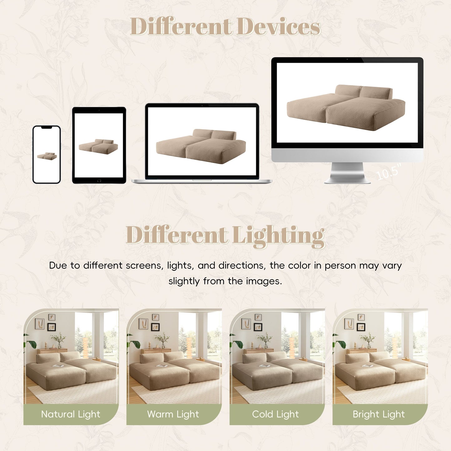Modular Sectional Sofa,Fully Compressed,Spacious Foam-Filled Sofa Bed For Living Room,Elderly - Friendly Design