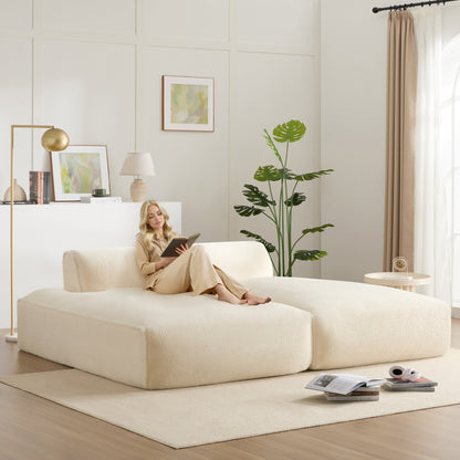 Modular Sectional Sofa,Fully Compressed,Spacious Foam-Filled Sofa Bed For Living Room,Elderly - Friendly Design