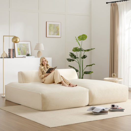 Modular Sectional Sofa,Fully Compressed,Spacious Foam-Filled Sofa Bed For Living Room,Elderly - Friendly Design