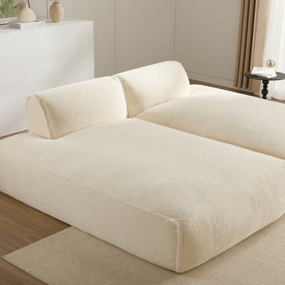 Modular Sectional Sofa,Fully Compressed,Spacious Foam-Filled Sofa Bed For Living Room,Elderly - Friendly Design
