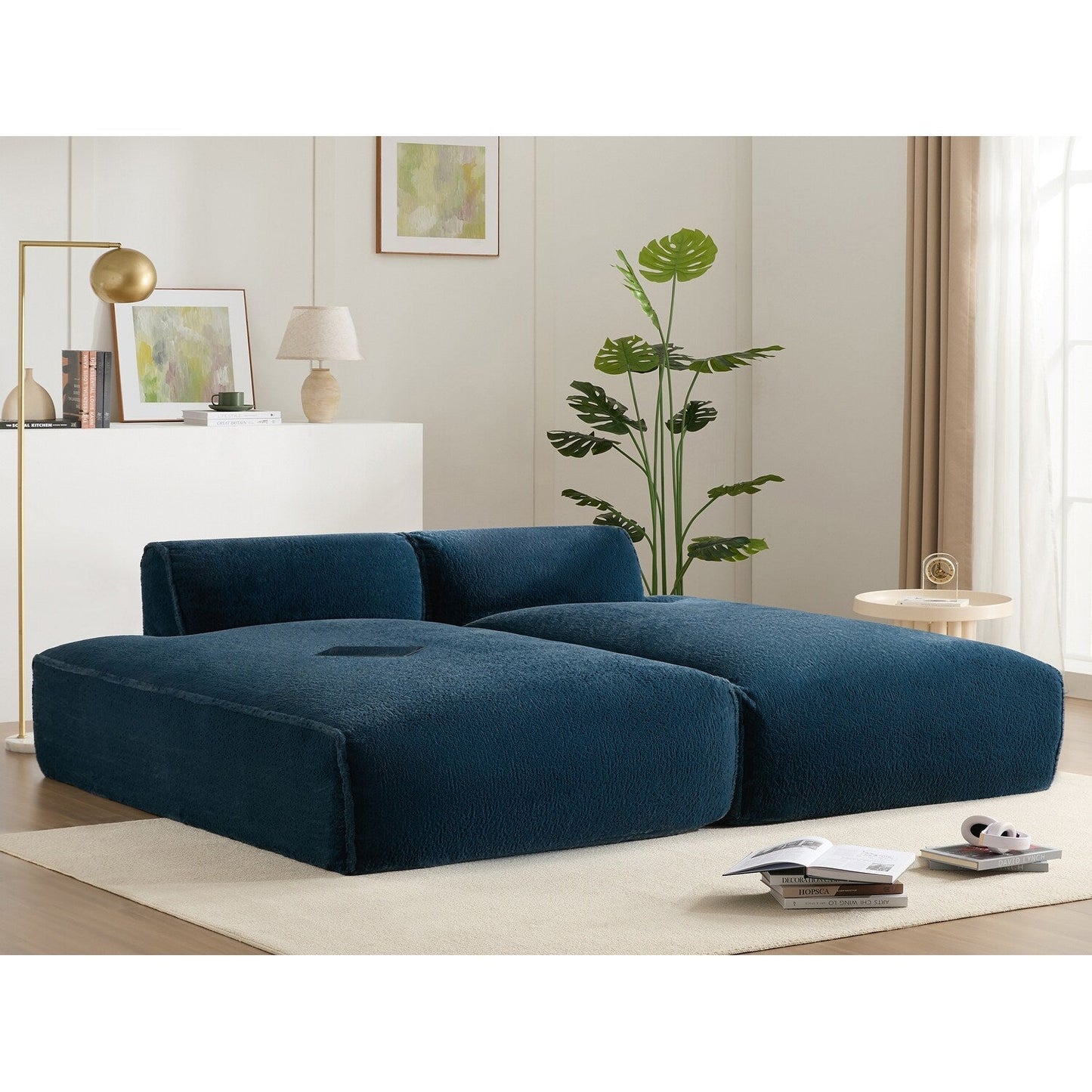 Modular Sectional Sofa,Fully Compressed,Spacious Foam-Filled Sofa Bed For Living Room,Elderly - Friendly Design