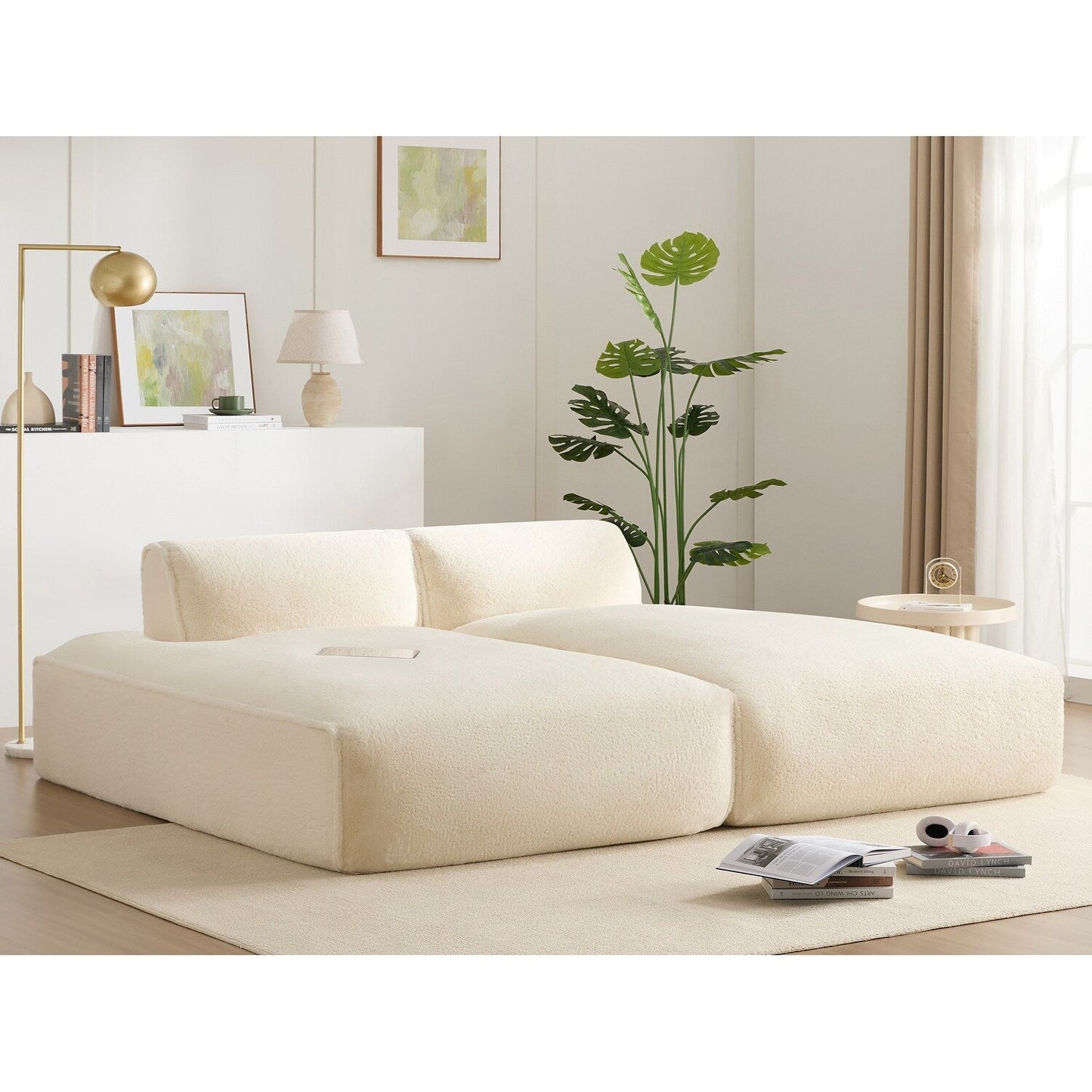 Modular Sectional Sofa,Fully Compressed,Spacious Foam-Filled Sofa Bed For Living Room,Elderly - Friendly Design