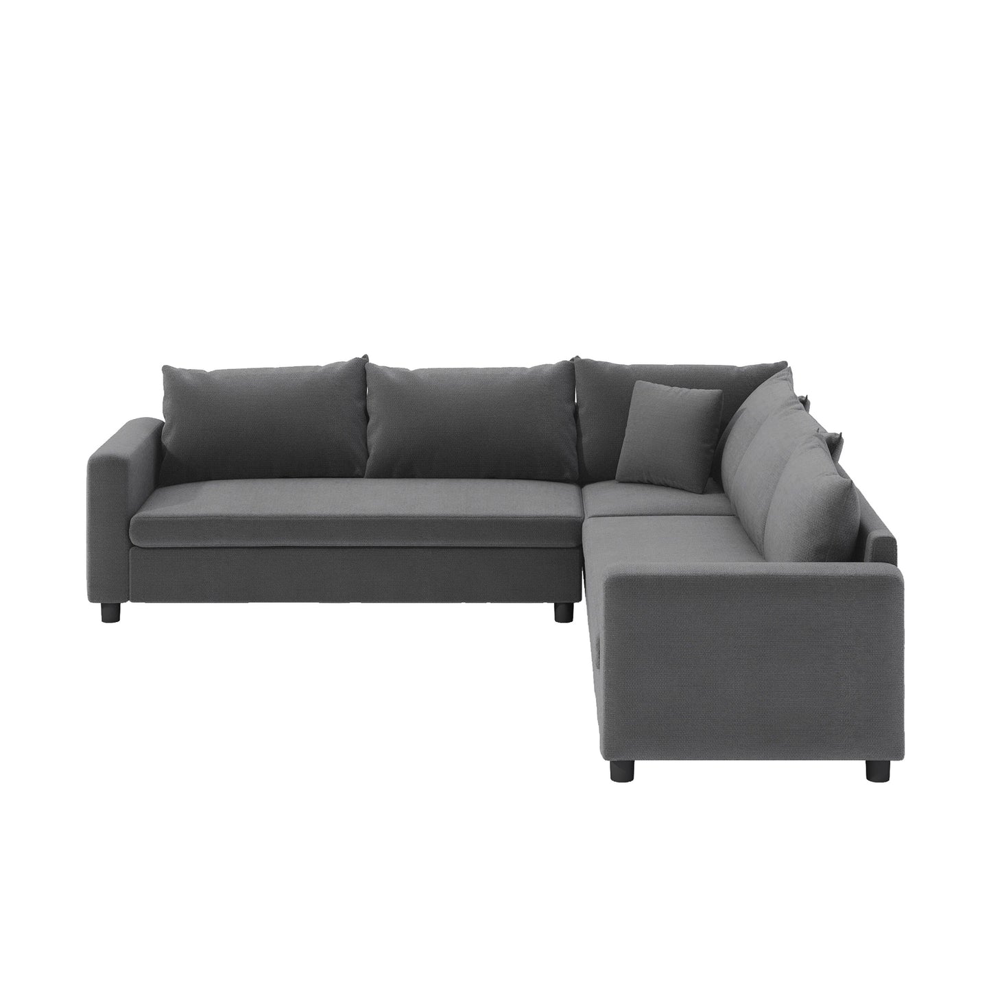 Modular Sectional Sofa,L Shaped Chenille Corner Couch Set With Wide Seat Sofa With Pillow