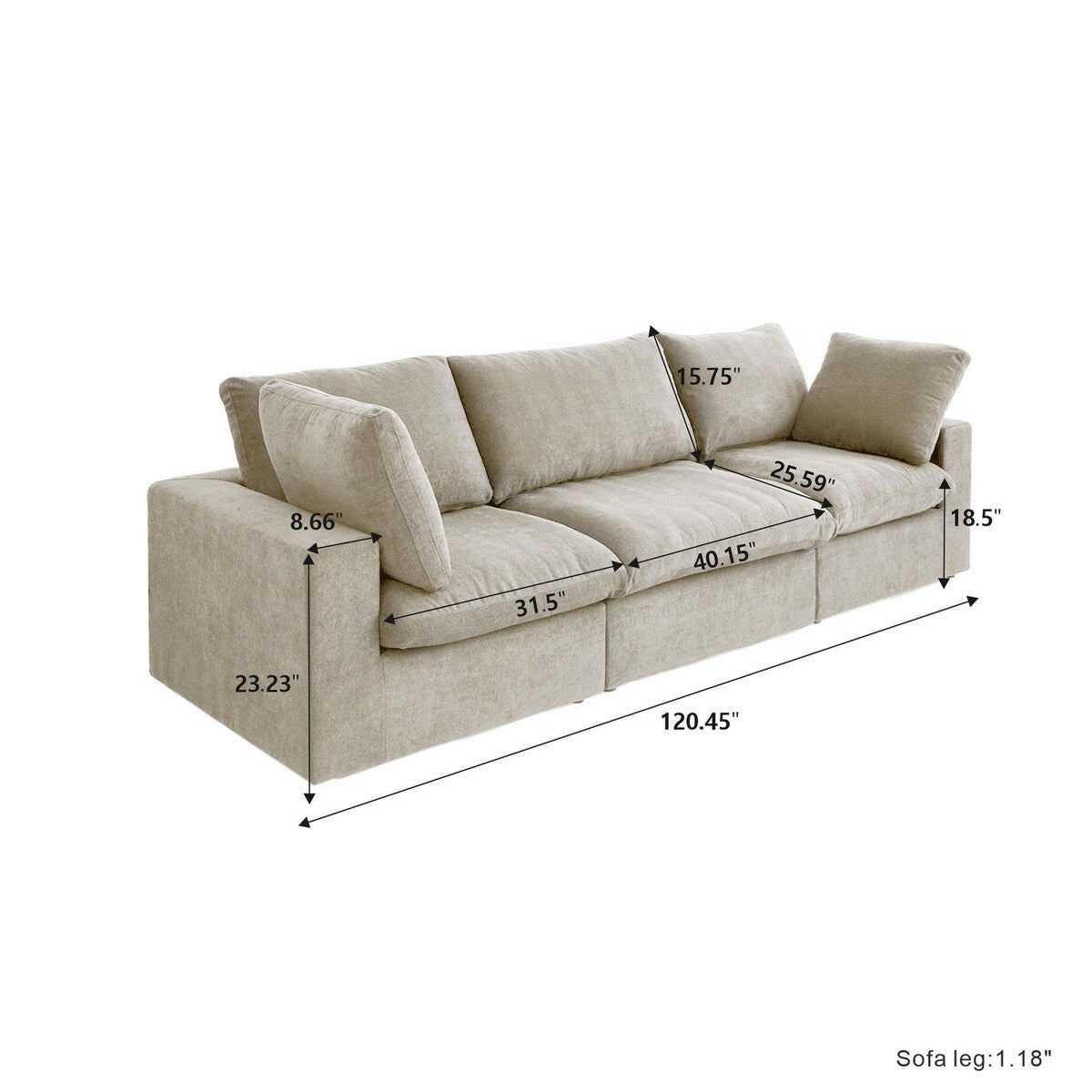 Modular Sectional Sofas for Living Room, Convertible Sofa Couch